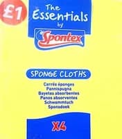 Sponge cloths 4 pack Sponge cloths 4 pack