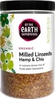 Of The Earth Superfoods Organic Milled Linseeds Hemp & Chia 180g Of The Earth Superfoods Organic Milled Linseeds Hemp & Chia 180g