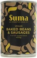 Suma Vegan Baked Beans & Sausages 400g Suma Vegan Baked Beans & Sausages 400g