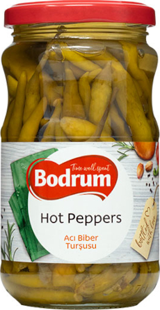 Bodrum Hot Peppers Pickled 630g