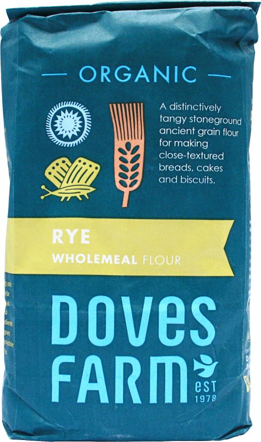 Doves farm organic wholewheat Rye flour 1kg