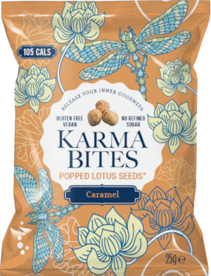 Karma Bites Caramel Popped Lotus Seeds 25g