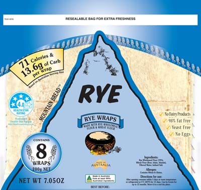 Mountain Bread Rye Bread Wraps