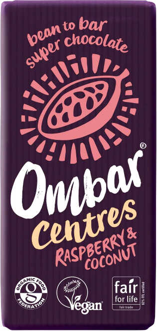 Ombar Raspberry & Coconut Centres 70g