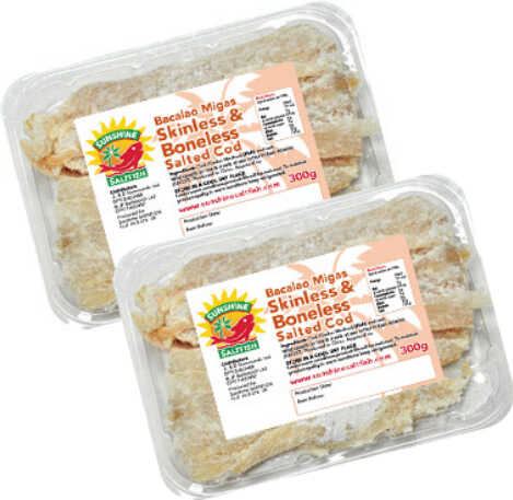 Salted Cod Bacalao Boneless Fillets 300g