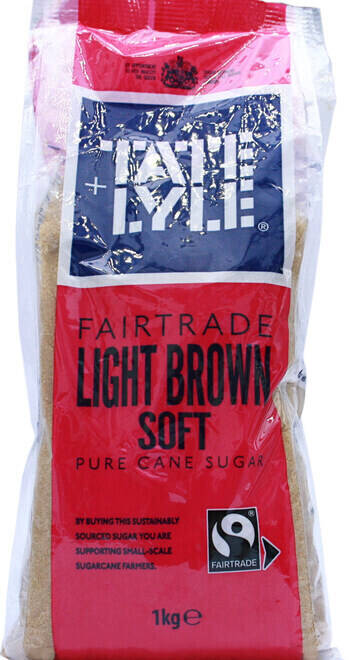 Tate Lyle fair trade light brown cane sugar 1kg