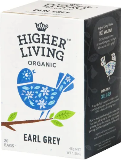 Higher Living Organic English Earl Grey 20 Bags 50g