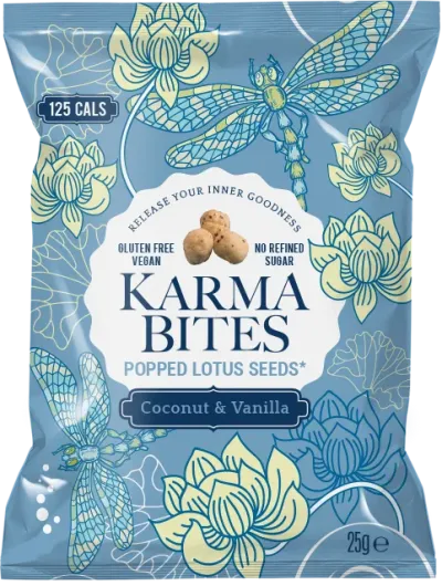 Karma Bites Coconut & Vanilla Popped Lotus Seeds 25g