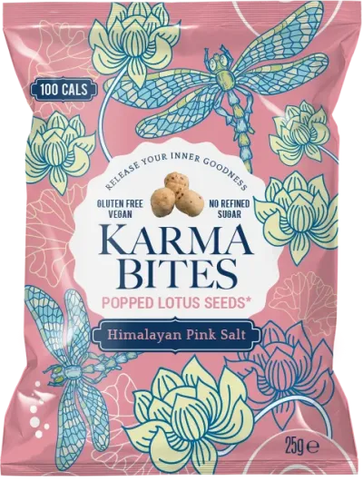 Karma Bites Himalayan Pink Salt Popped Lotus Seeds 25g