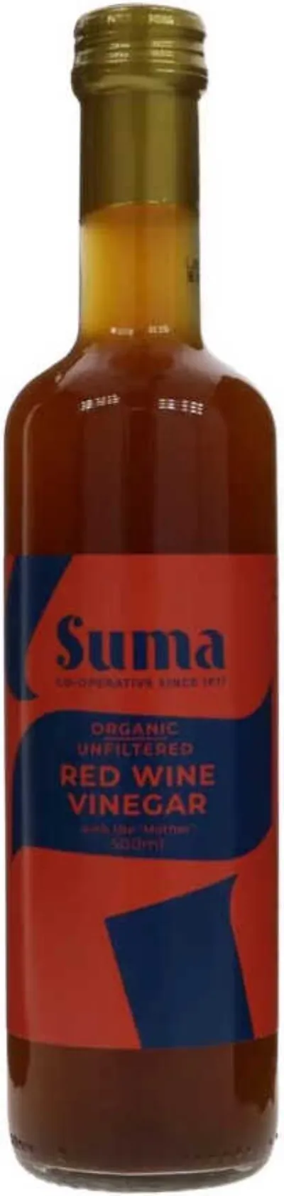 Suma Organic Unfiltered Red Wine Vinegar with the Mother 500ml