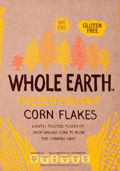 Whole Earth Golden Organic Corn Flakes 375g
