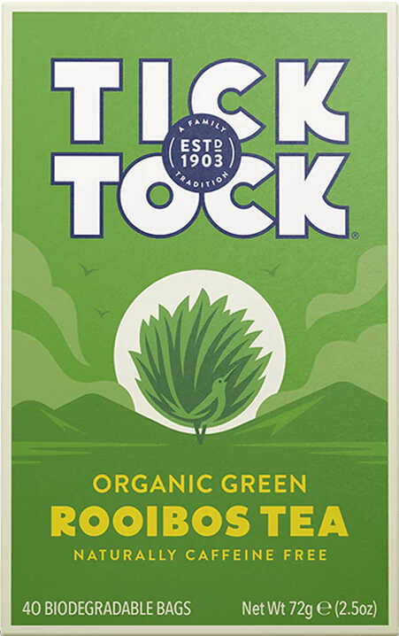 Tick Tock Organic Rooibos Green Tea Loose Leaf tea 100g